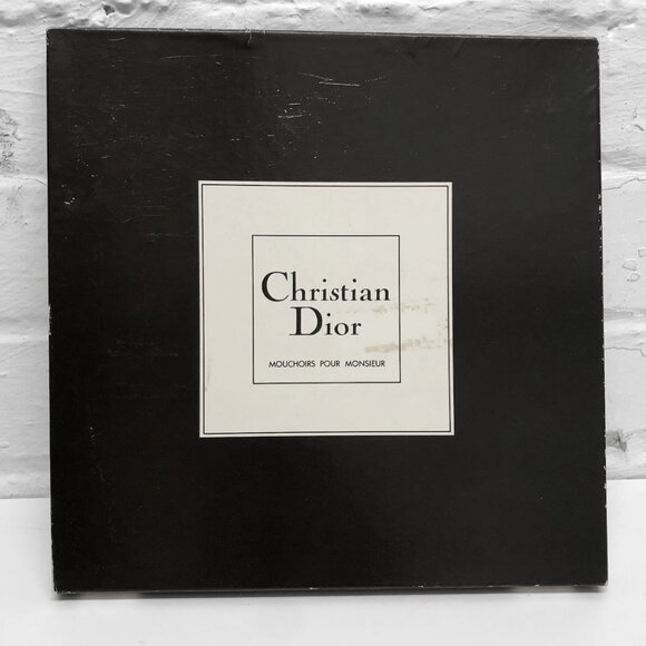 Vintage Christian Dior Men’s Handkerchiefs – Set of 3 (Embroidered “F”) - Picture 2 of 3